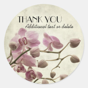 Adesivo Obrigado elegante das orquídeas você
