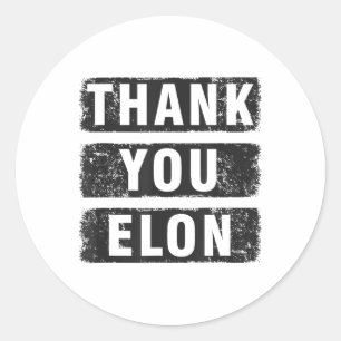 Adesivo Obrigado Elon