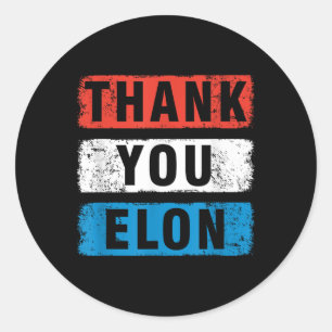 Adesivo Obrigado Elon