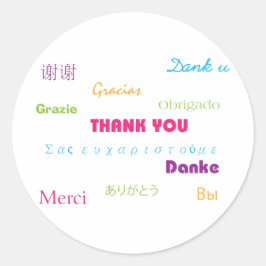 Adesivo Obrigado em muitos idiomas Sticker
