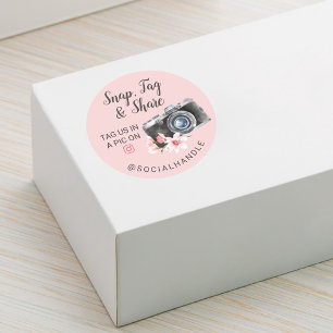 Adesivo Obrigado Encaixar, Etiquetar e Compartilhar Câmer