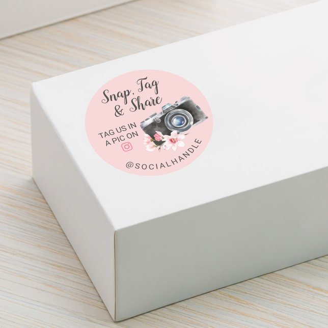 Adesivo Obrigado Encaixar, Etiquetar e Compartilhar Câmera (Criador carregado)