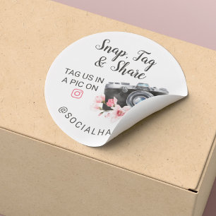 Adesivo Obrigado Encaixar, Etiquetar e Compartilhar Câmera