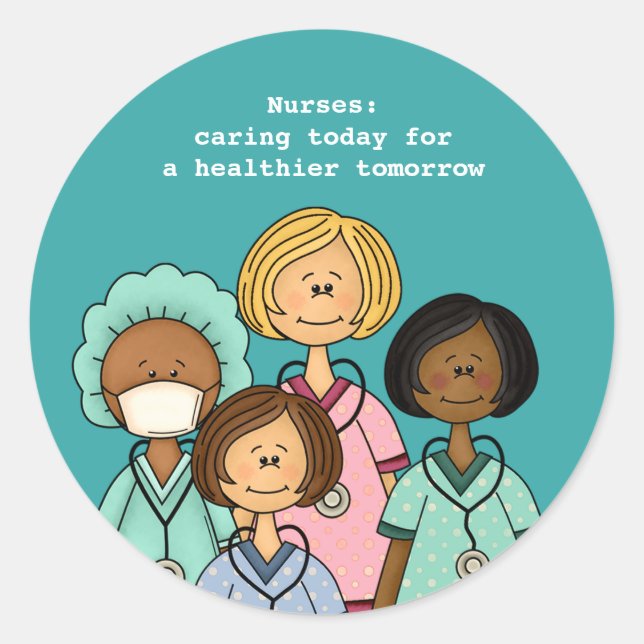 Adesivo Obrigado Enfermeira Stickers (Frente)