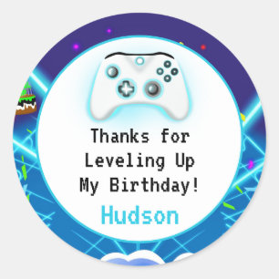 Adesivo Obrigado Epic Gamer Birthday Crítico Hit!