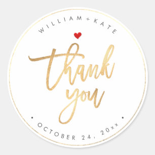 Adesivo Obrigado, Faux Dourado Script Moderno, FAZENDO O B