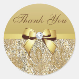 Adesivo Obrigado Faux Dourado Sequins Arco Diamond