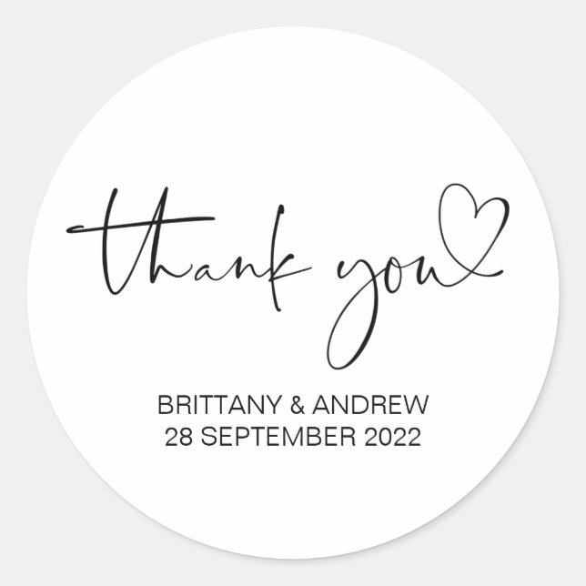 Adesivo Obrigado, Favor de Casamento, Trate Bag Jar Simple (Frente)