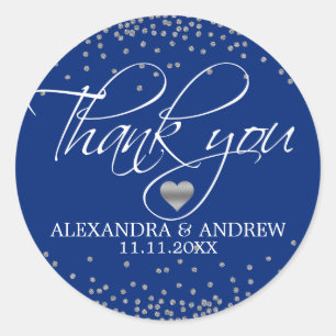 Adesivo Obrigado feito sob encomenda do casamento dos
