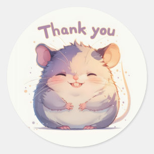 Adesivo Obrigado Feliz Mouse Cuzinho