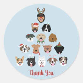 Adesivo Obrigado Feliz Pawlidays Cachorro Árvore De Natal
