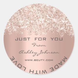 Adesivo Obrigado, Fez Com Amor, Confetti Rosa Ets