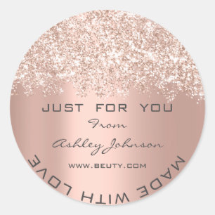 Adesivo Obrigado, Fez Com Amor, Confetti Rosa Ets