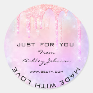 Adesivo Obrigado, Fez Com O Amor Com Glitter