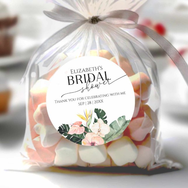 Adesivo Obrigado Floral Tropical para você (Criador carregado)