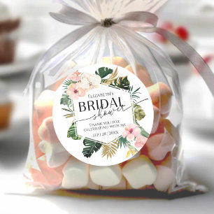 Adesivo Obrigado Floral Tropical para você