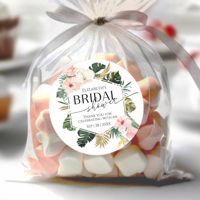 Adesivo Obrigado Floral Tropical para você (Criador carregado)