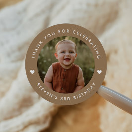 Adesivo Obrigado Foto de Aniversário