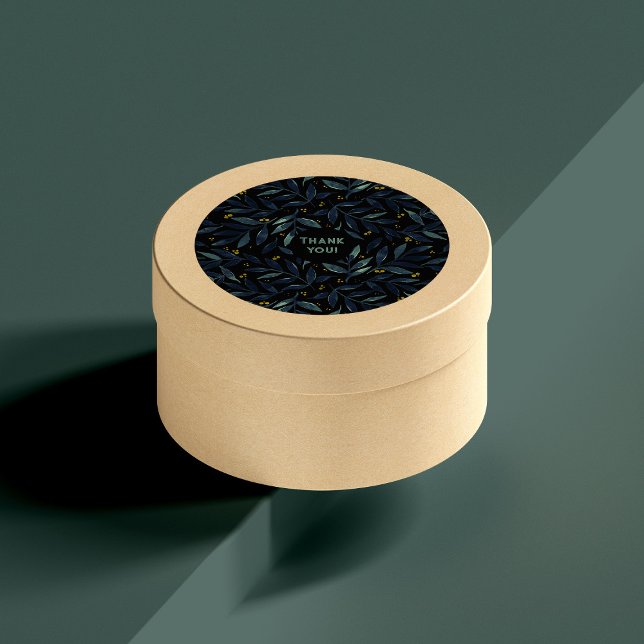 Adesivo Obrigado galhos elegantes de aquarelas (Criador carregado)