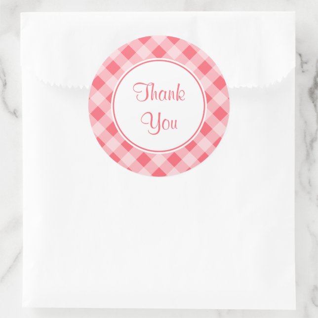 Adesivo Obrigado Gingham Kitchen Stickers (Bolsa)