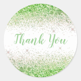 Adesivo Obrigado Glam Limão Glitter Elegante Girly Script