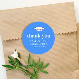 Adesivo Obrigado Graduação Azul Personalizada