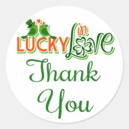 Adesivo Obrigado Green Lovebird Stickers Casamento