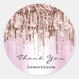 Adesivo Obrigado Hairdresser MakeRosa Diamond Pink