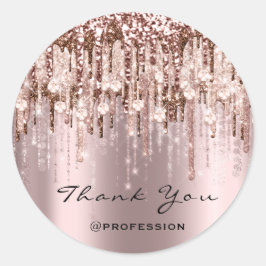 Adesivo Obrigado Hairdresser Makeup Rosa Diamond