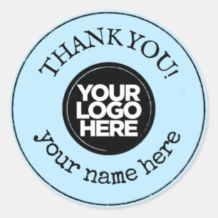 Adesivo Obrigado Logotipo de negócios minimalista feito à 