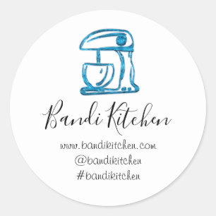 Adesivo Obrigado Logotipo Misturador de Cozinhar da Cozinh