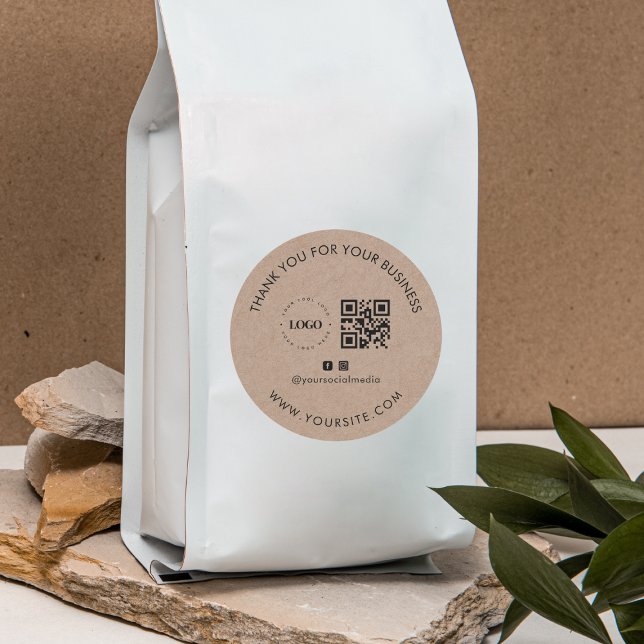 Adesivo Obrigado Logotipo Personalizado da Empresa Código  (Criador carregado)