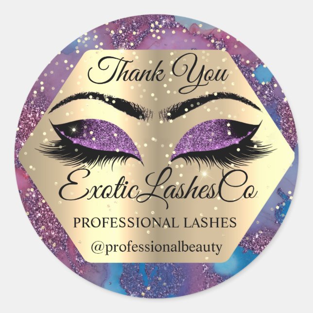 Adesivo Obrigado Makest Artist Eyes Blue Purple (Frente)