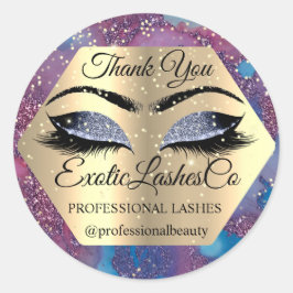 Adesivo Obrigado Makeup Artist Eyes Blue Violet