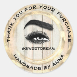 Adesivo Obrigado Makeup Artista Lash Cleaner Logotipo Dour