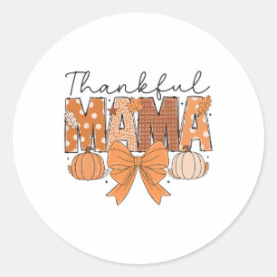 Adesivo Obrigado Mama Coquette Fall Pumpkin Spice Thanksgi