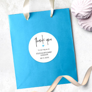 Adesivo Obrigado minimalista de chic, seu chá de fraldas d