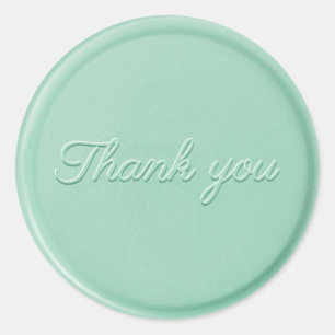 Adesivo Obrigado Mint Green Wax Seal Sticker
