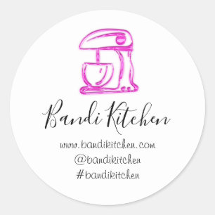 Adesivo Obrigado Misturador de Cozinhar de cozinha rosa F