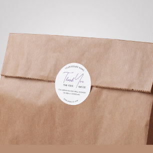 Adesivo Obrigado moderno você escreve Typografia Sticker