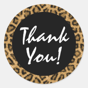 Adesivo Obrigado na moda do teste padrão da pele do