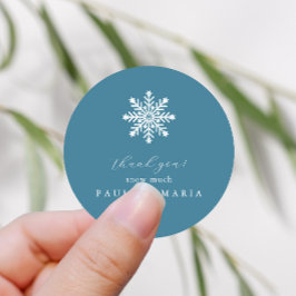 Adesivo Obrigado Neve Muito Azul Quinceanera De Inverno