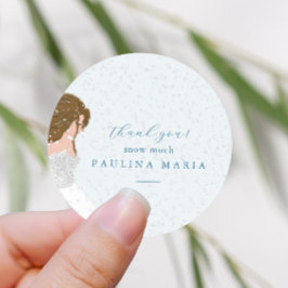 Adesivo Obrigado Neve Muito Fashion De Inverno Quinceanera