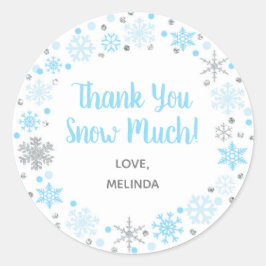 Adesivo Obrigado Neve Muito Favor Sticker Blue & Silver