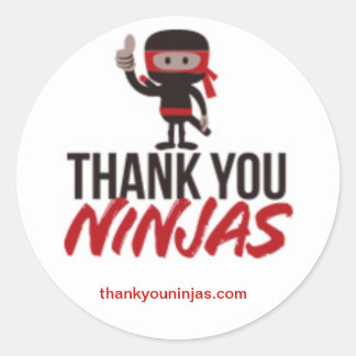 Adesivo Obrigado Ninjas Stickers