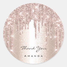 Adesivo Obrigado Nome 16º Elegante Rosa de Bridal