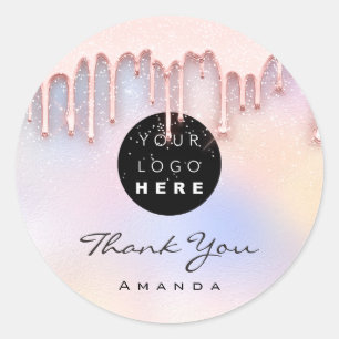 Adesivo Obrigado Nome Artista De Maquiagem HolographLogoti