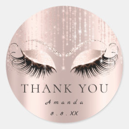 Adesivo Obrigado Nome Data Rosa Bridal Doce 16º