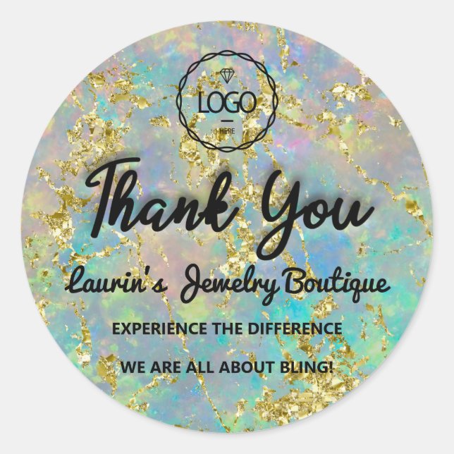 Adesivo Obrigado Nome do Script Logotipo Personalizado Dou (Frente)