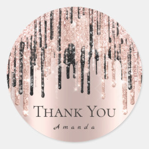 Adesivo Obrigado Nomear 16ª Bridal Rosa Drips VIP